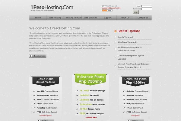 1pesohosting.com site used Wp_hostcloud