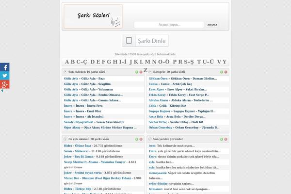 1sarkisozleri.com site used Lyricsy