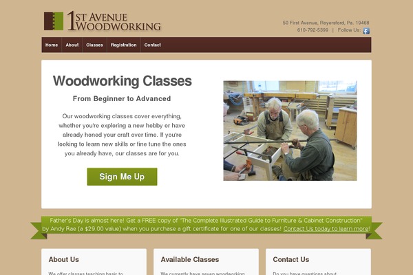 1stavenuewoodworking.com site used Child-responsive