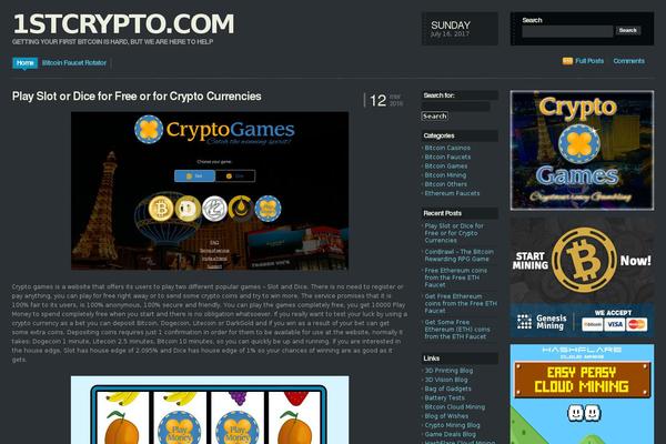 1stcrypto.com site used Evdb