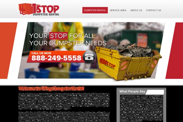 1stopdumpsterrental.com site used 1stopdumpster