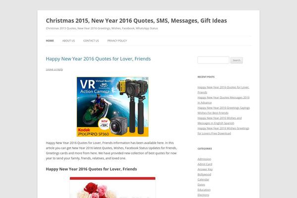 Twenty Fourteen theme site design template sample