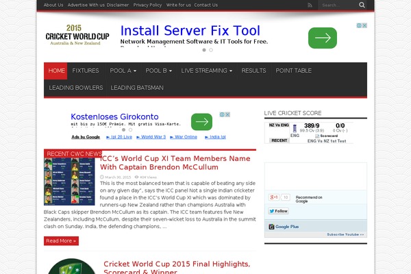 cwc2015 WordPress theme, websites list used cwc2015 theme cwc2015 theme websites examples