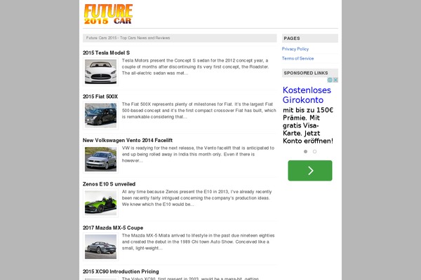 2015futurecars.com site used Seoadsense