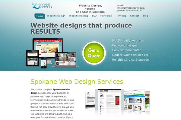 20milesnorth.com site used Websitedesign