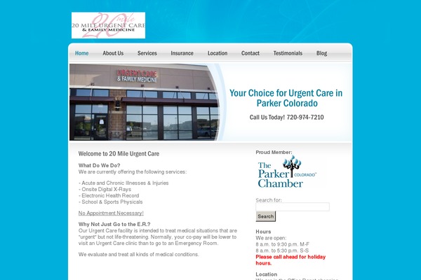 20mileurgentcare.com site used Drstyle