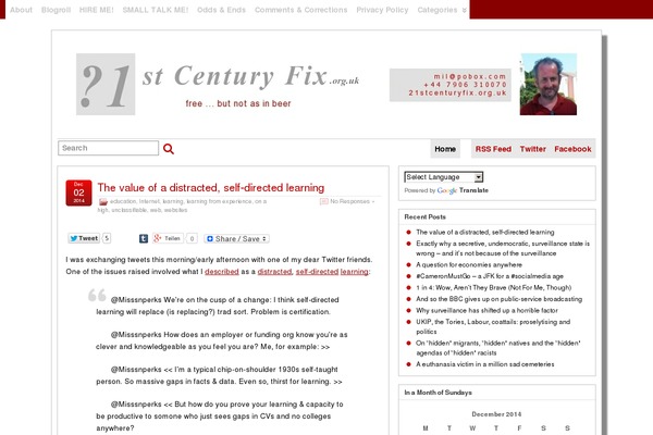 21stcenturyfix.org.uk site used Magazine Basic