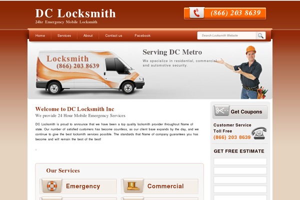 Locksmith theme site design template sample