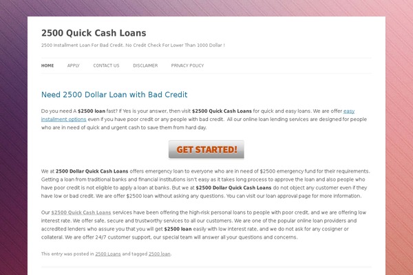 Twenty Twelve theme site design template sample