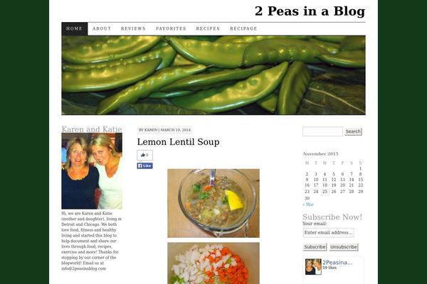 2peasinablog.com site used Pilcrow