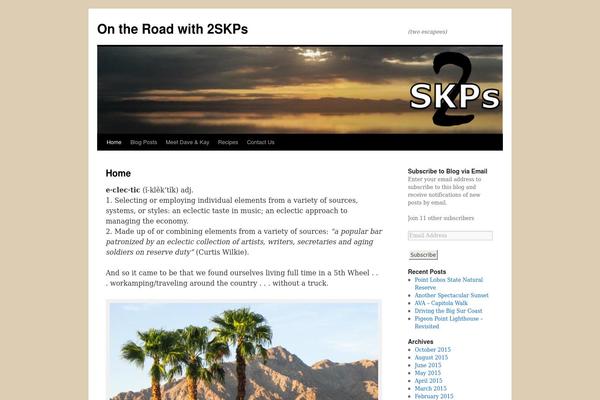 Twenty Ten theme site design template sample