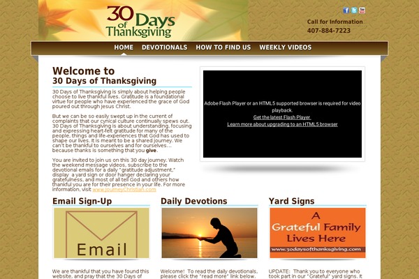 30daysofthanksgiving.com site used Cleanandflossy