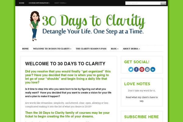 30daystoclarity.com site used Daily Edition