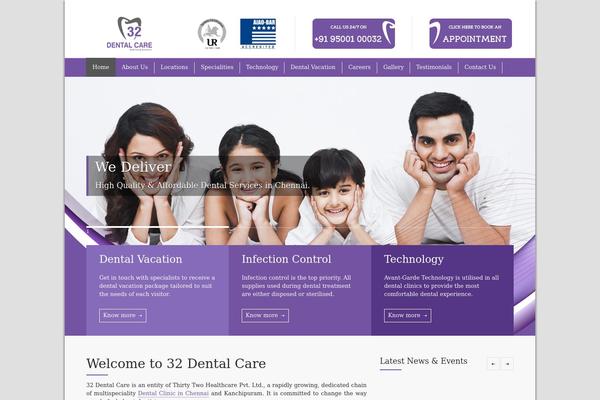 Dental theme site design template sample