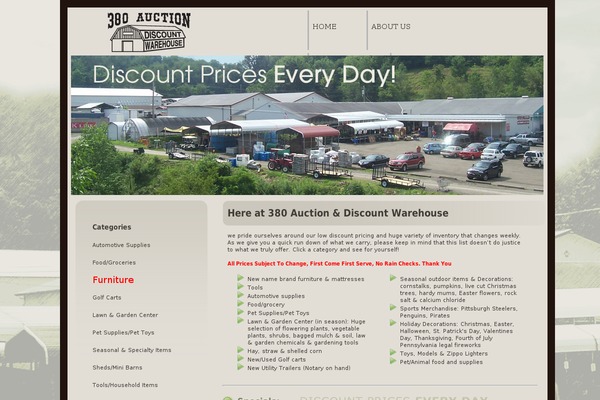 380auctiondiscountwarehouse.com site used 380theme