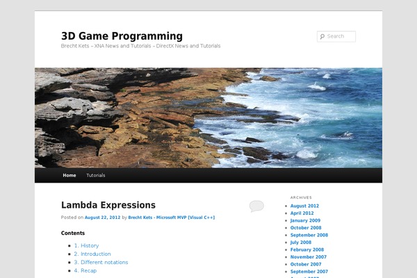 Twenty Eleven theme site design template sample