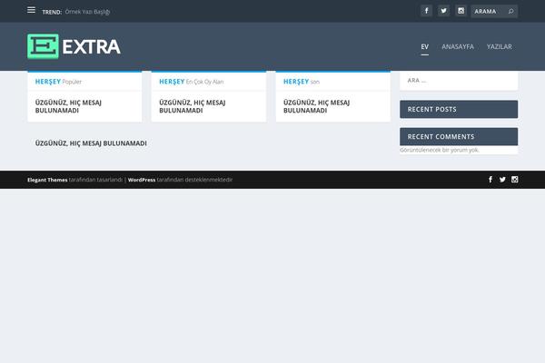 Extra theme site design template sample