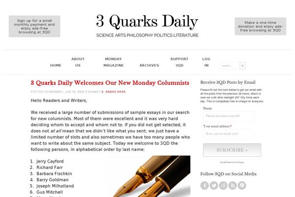 3quarksdaily.com site used Quarked