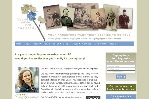 4getmenotancestry theme websites examples