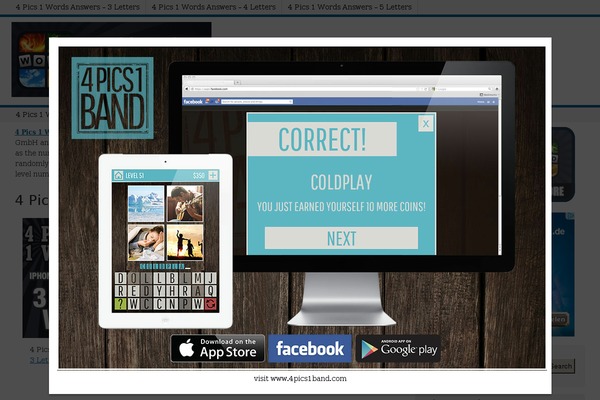 4pics1wordanswers.com site used Fourpics