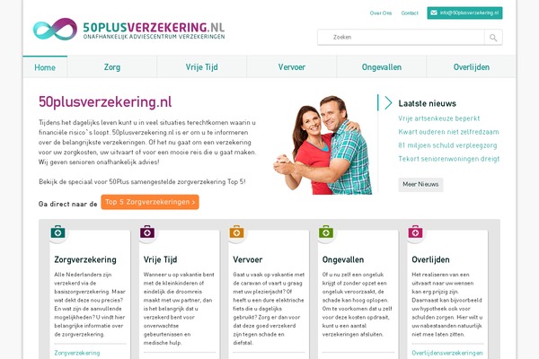 50plusverzekering.nl site used Studenten