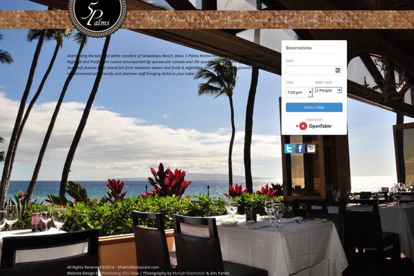 5palmsrestaurant.com site used Lezzatos-theme