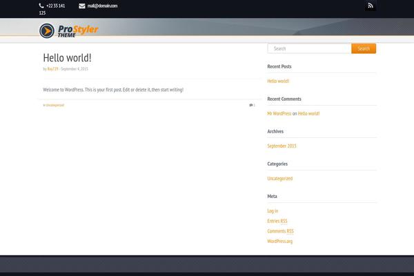 Prostyler theme site design template sample