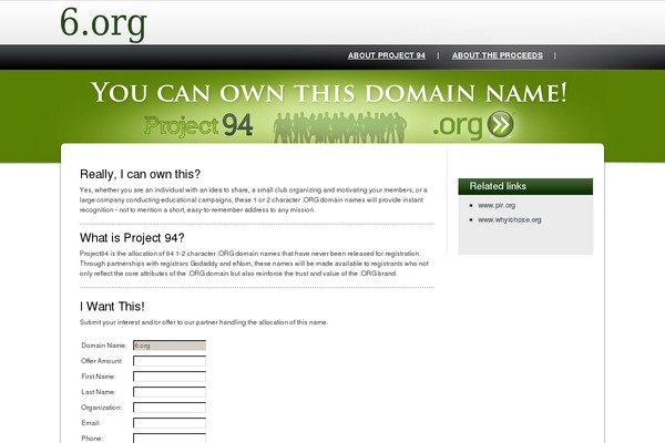 6.org site used Project94