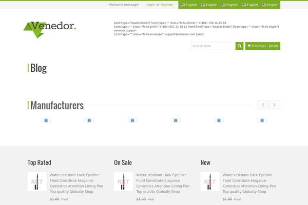 Venedor theme site design template sample