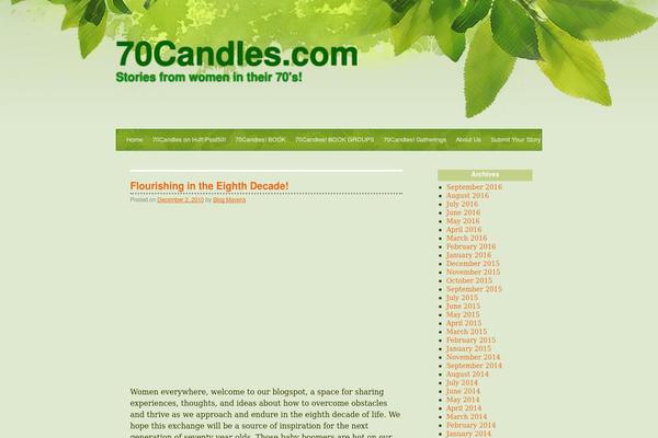 70candles.com site used All Green