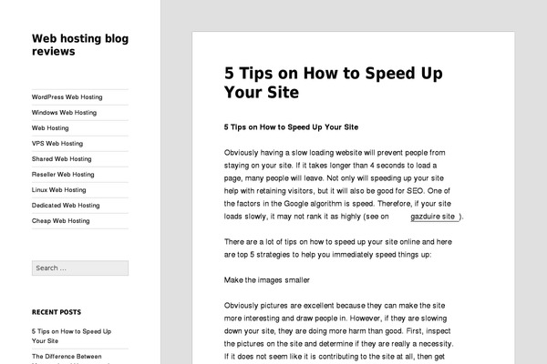 Twenty Fifteen theme site design template sample