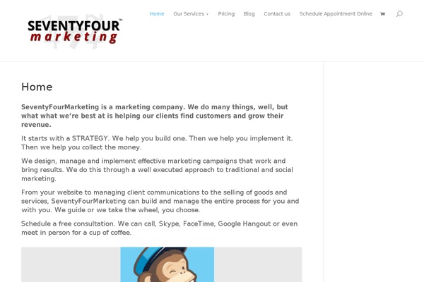 WordPress website example screenshot