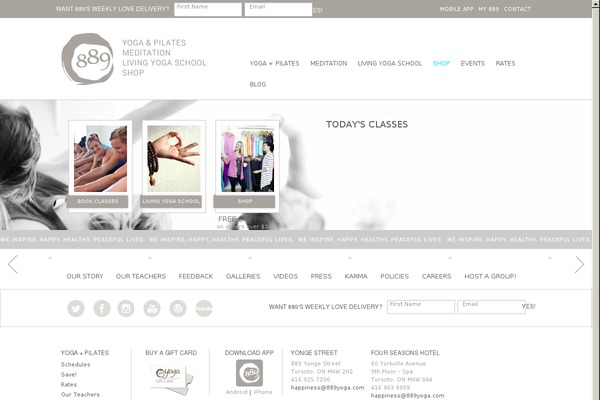 889yonge.com site used 889yoga