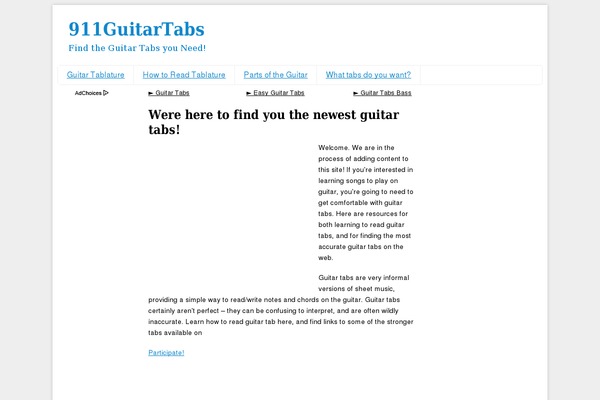 911guitartabs.com site used Clickcbletheme