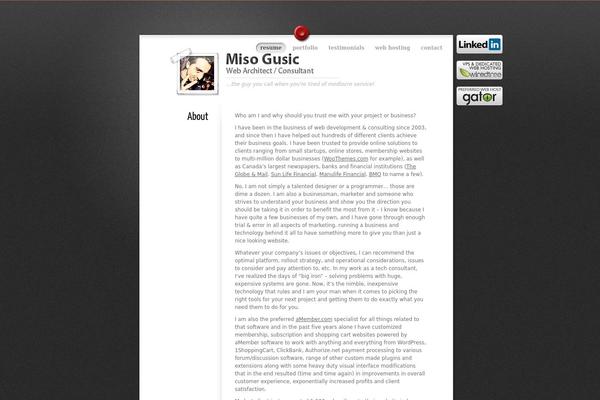 WordPress website example screenshot