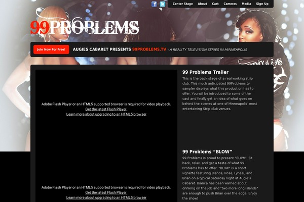 99problems.tv site used Vidley