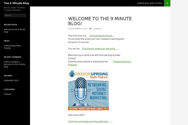 Twenty Fourteen theme site design template sample