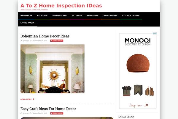 Home theme site design template sample