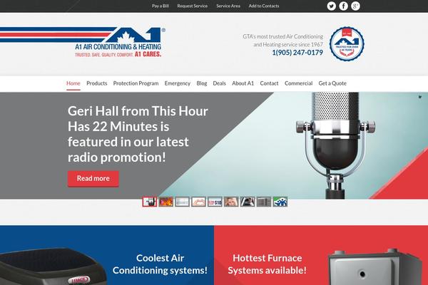 a1airconditioning.ca site used A1