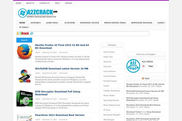 a2zcrack.com site used blogwhite
