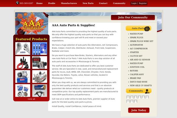 aaaautoparts.ca site used Autoparts