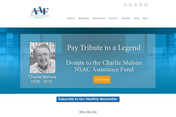 aafdistrict7.com site used Aaf-theme