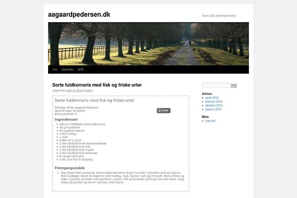 aagaardpedersen.dk site used Twenty Ten