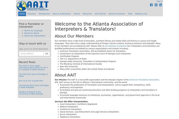 Site using Aait-member plugin