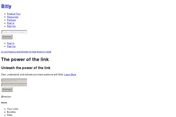 Bitly theme site design template sample