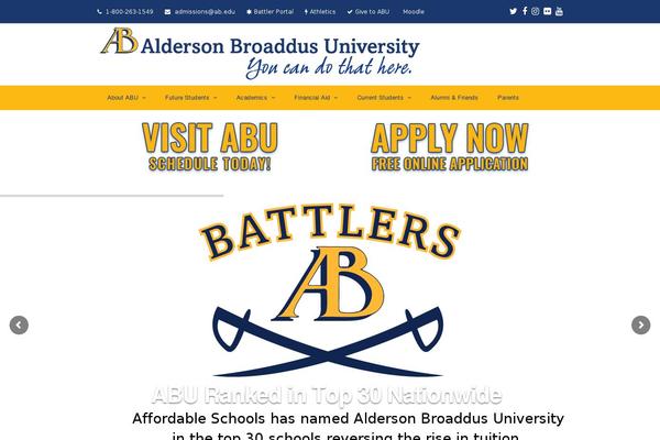 ab.edu site used Aldersonbroaddusuniversity