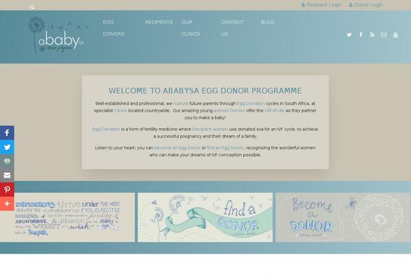 ababysa.com site used Designvillewp