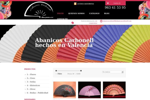 abanicoscarbonell.com site used Shopifiq