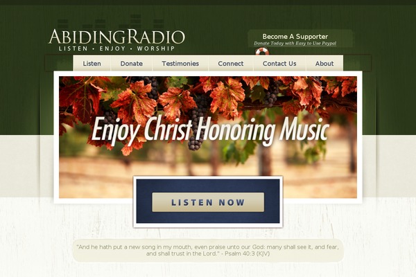 abidingradio.com site used Abidingradio