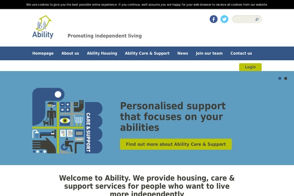 Ability theme site design template sample